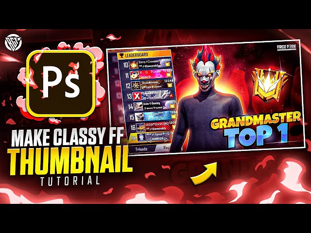 How To Make Thumbnail Like Classy Free Fire | Photoshop Tutorial | BOSS GFX