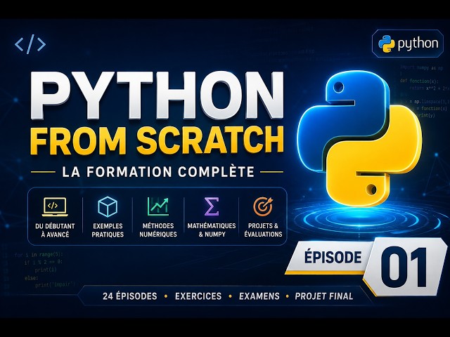 Python from Scratch #1 — Prise en main, Variables, print() & input()  Formation Python