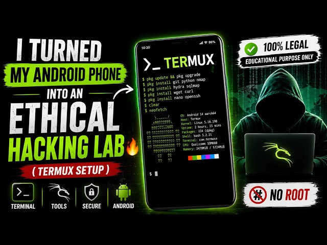 I Turned My Android Phone Into an Ethical Hacking Lab (No Root)