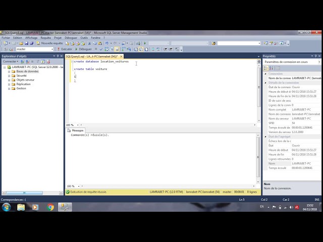 how to create a database in Microsoft SQL Server Management Studio 2014