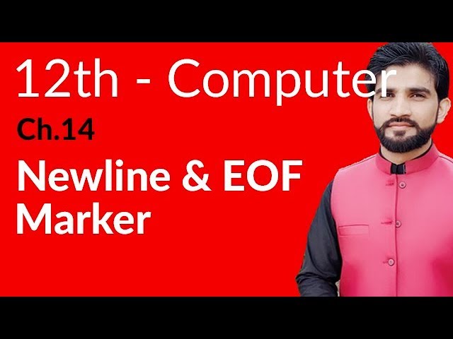 ICS Computer Part 2, Ch 14 - Newline & EOF Marker - Inter Part 2 Computer