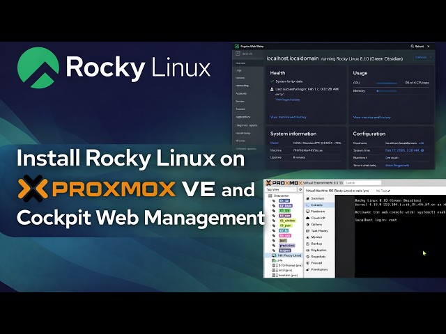 Install Rocky Linux on Promox VE and Cockpit Web Management