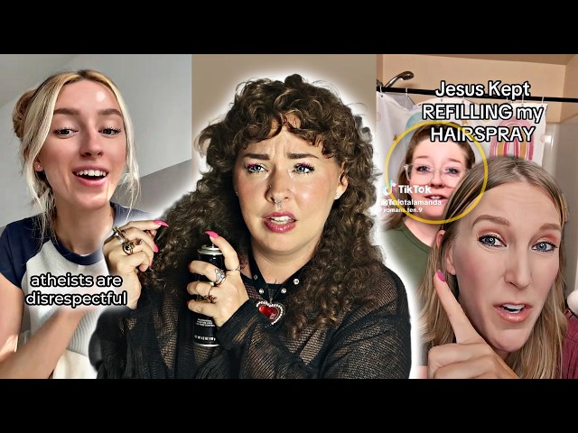 christian and atheist tiktok are at war over "hairspray girl"