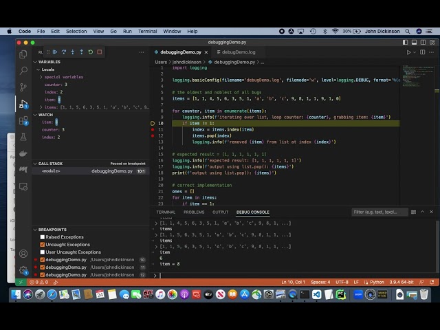 Debugging with VS Code and Python