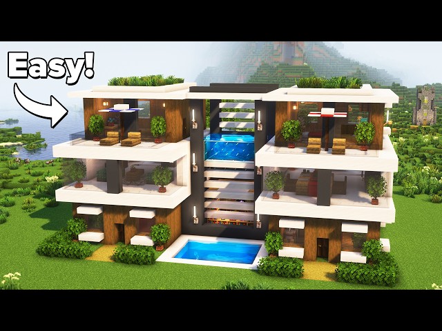 Minecraft: How to Build a Modern House | Tutorial🏠