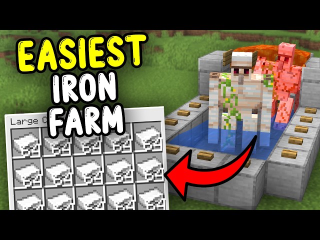 NEW EASIEST IRON Farm Minecraft Java 26.1/1.21+!