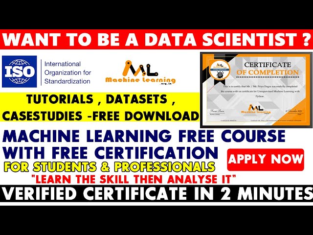 Machine Learning with Python Free Course with Certificate | Datasets with Case Studies Free Download