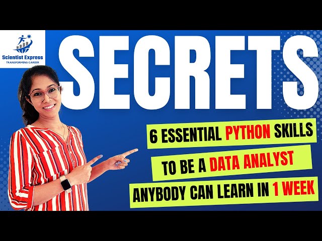 Important Python Skills to be a Data Analyst | Anybody can Learn Just in 1 Week | Python Simplified
