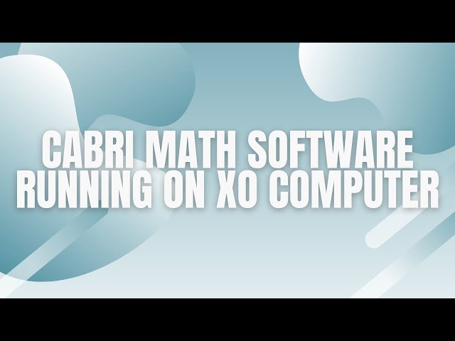 Cabri Math software running on XO computer