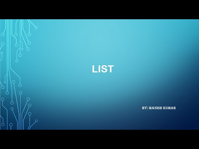 List In Python