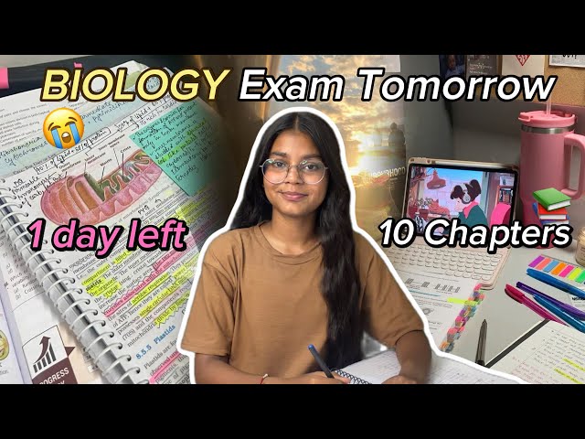 I Had ONLY 1 Day to Prepare for My Biology Exam 😭 | Class 11 Half Yearly Study Vlog