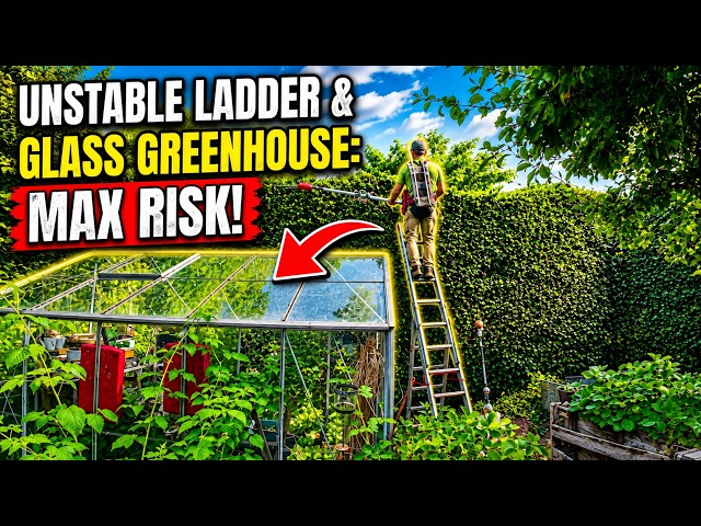 Client Was Worried About My Safety! | 4m Hedge Trimming