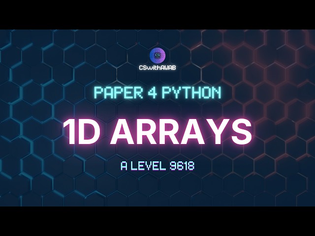 1D Arrays Python | P4 | AL Computer Science 9618