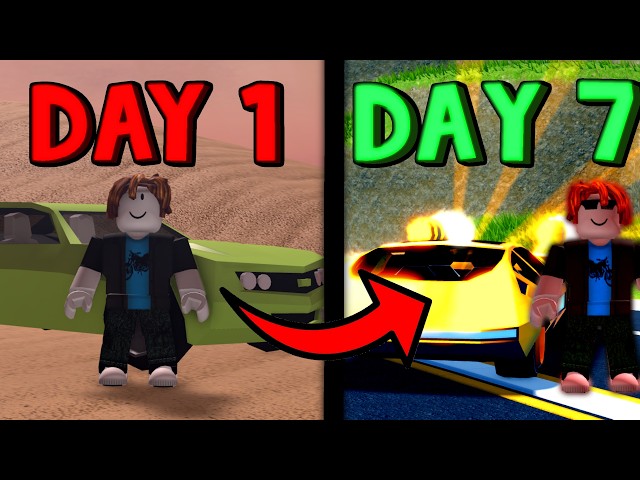 I Spent a WHOLE WEEK on a NEW ACCOUNT in Roblox Jailbreak