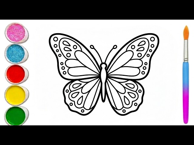 How to Draw a Butterfly 🦋 Easy Step by Step for Kids