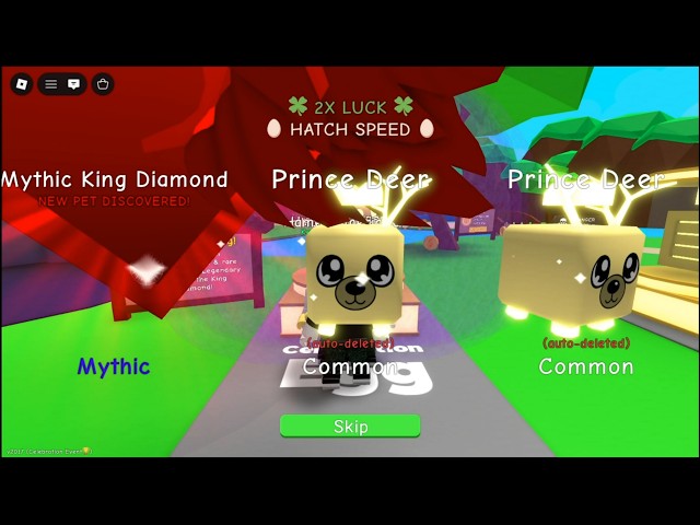 Hatching Mythic King Diamond, 3 Shiny King Diamonds, 7 Golden Trophies and more | BGS
