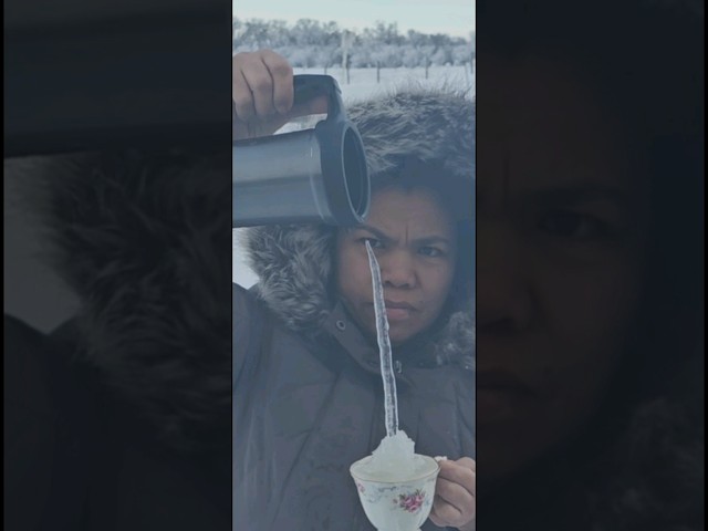 Frozen Tea 🤣😱🥶 #shorts #viral