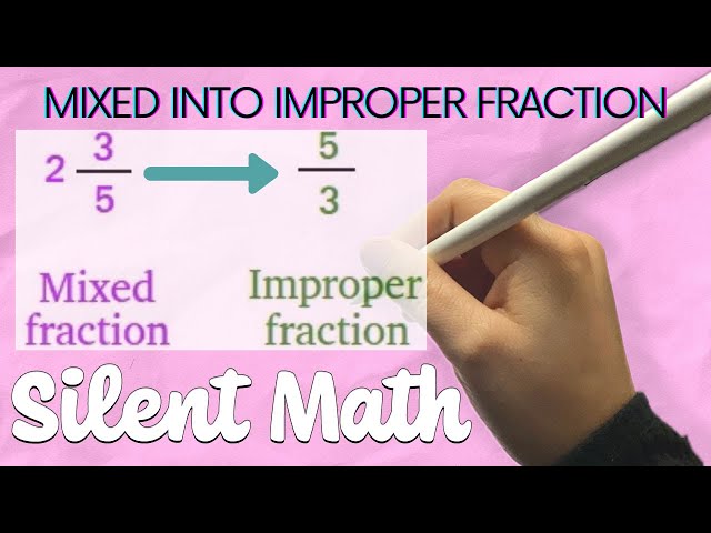 CONVERTING MIXED FRACTIONS INTO IMPROPER FRACTIONS | SILENT MATH