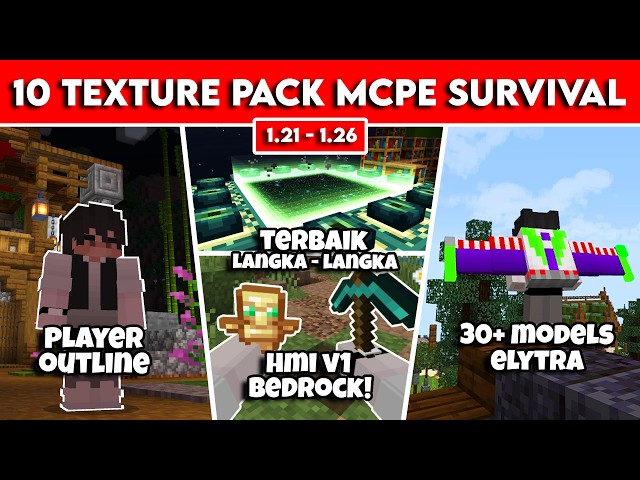 10 BEST & NEWEST MCPE 1.21 - 1.26 TEXTURE PACKS FOR MINECRAFT SURVIVAL! (MUST TRY 🔥)
