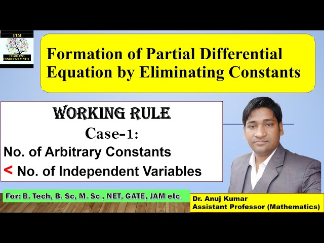 Formation of Partial Differential Equations | PDE by Eliminating Arbitrary Function | PDE Formation