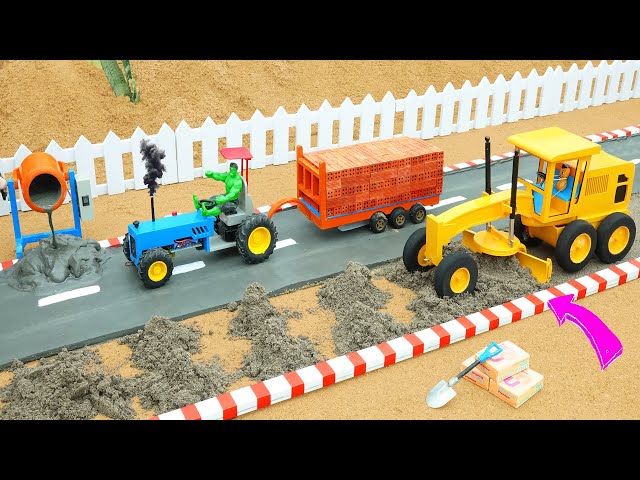 diy mini motor grader machine making road science project  |@DIYMachinery