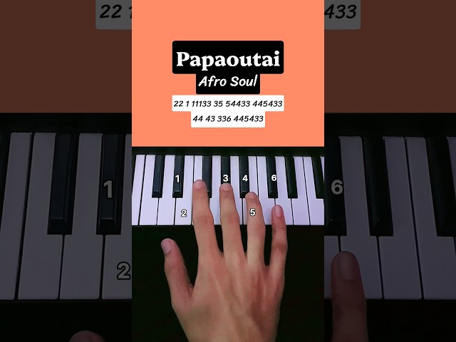 Papaoutai - Afro Soul (Easy Piano Tutorial) #viral #shorts
