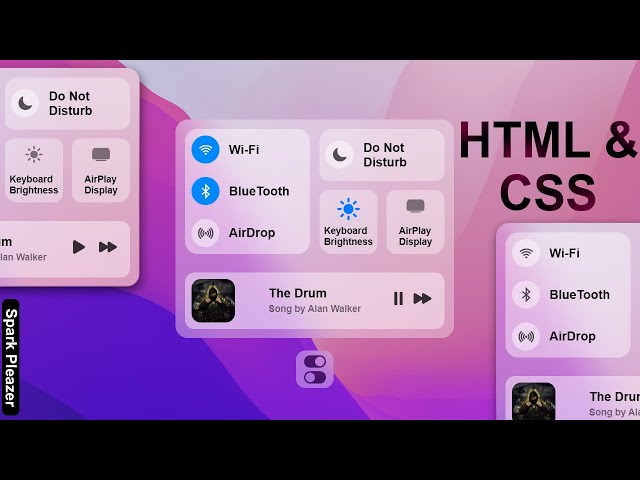[ PROMO ] Create a Stunning MacBook Control Center with HTML, CSS & JavaScript | Spark Pleazer