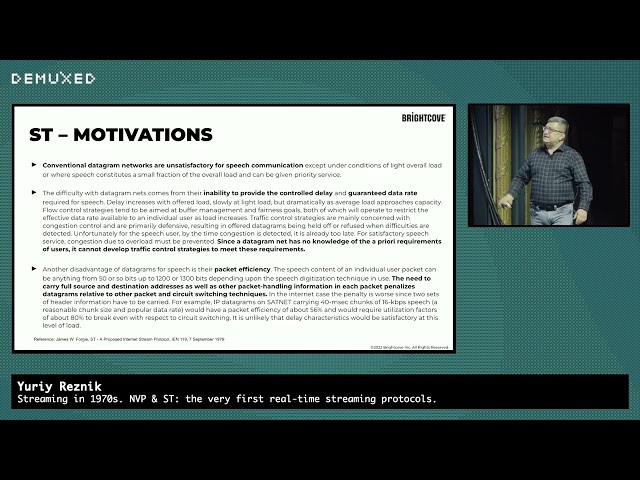 Yuriy Reznik - Streaming in 1970s. NVP & ST: the very first real-time streaming protocols