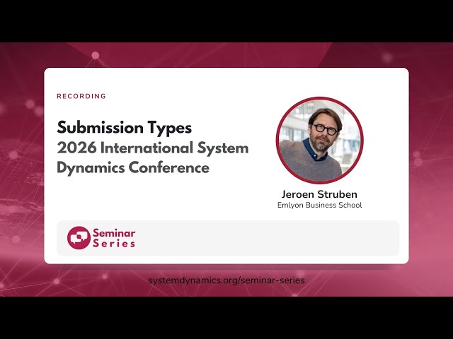 Submission Types - 2026 International System Dynamics Conference