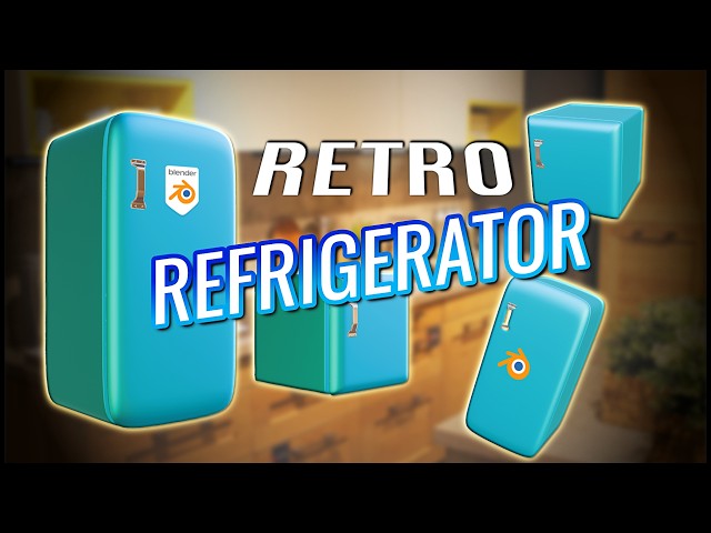 Modeling a Retro Fridge Exterior for Beginners in Blender 5.2  #blender #blender3d #blendertutorial