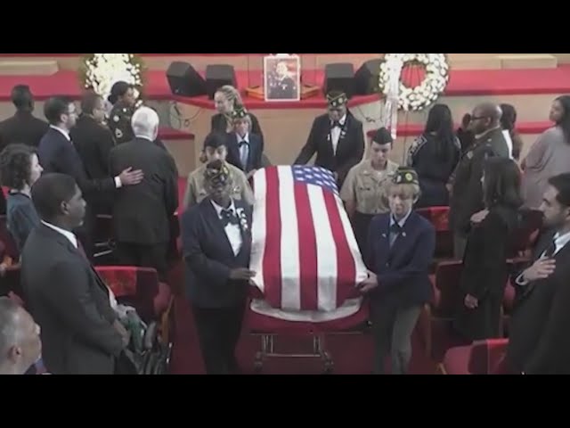 Tearful farewell from mother at funeral for fallen Queens war hero