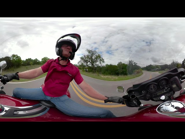 GoPro Fusion VR360 - Harley Ride in Volente near Austin, Texas - Take 1