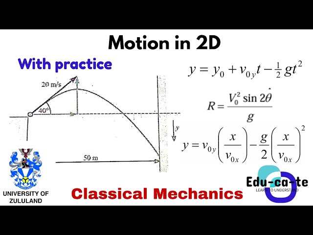 Motion in 2D - Classical Mechanics (unizulu)
