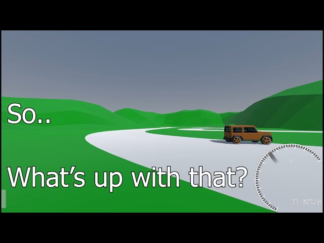 A quick overview of my untitled car game / Devlog n°1