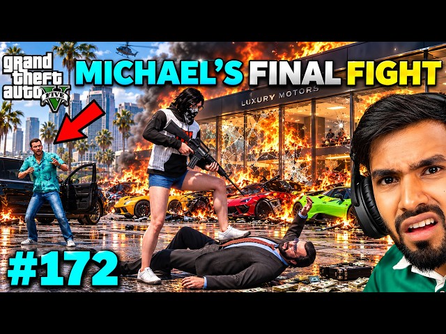 MICHAEL’S FINAL FIGHT WITH THE MAFIA END OF TOMMY LAMBORGHINI | TECHNO GAMERZ GTA 5 GAMEPLAY #172