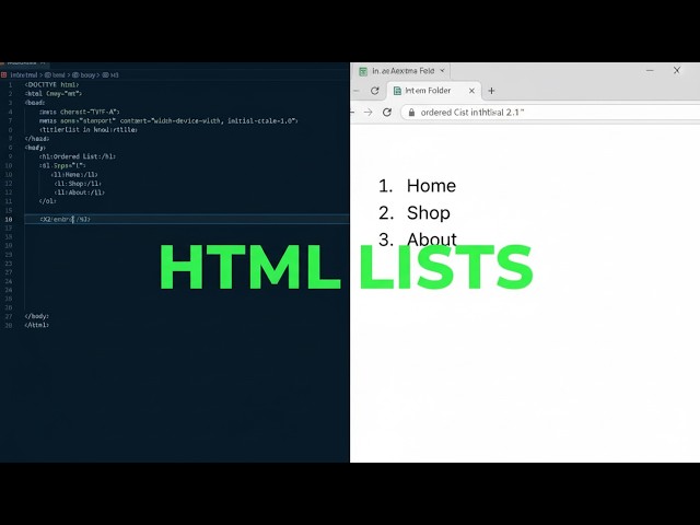 HTML Lists Explained: UL, OL, and LI Tags | এইচটিএমএল লিস্ট তৈরি করা শিখুন