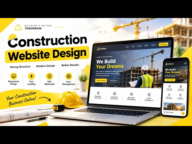 Designed a Modern Construction Company Website 🏗️ | Premium Web Design