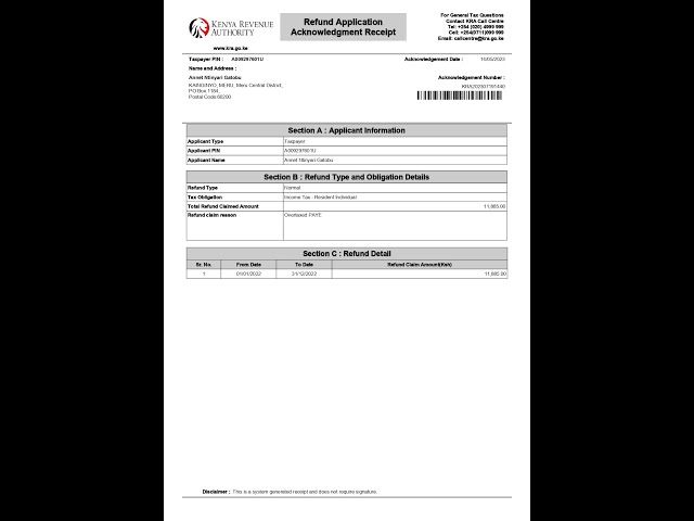 How to apply for income tax refund from KRA after filing