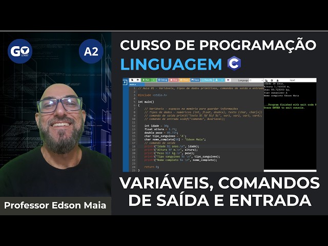 Programming Course - Lesson 01 - C Language - Variables, Data Types, Output and Input Commands