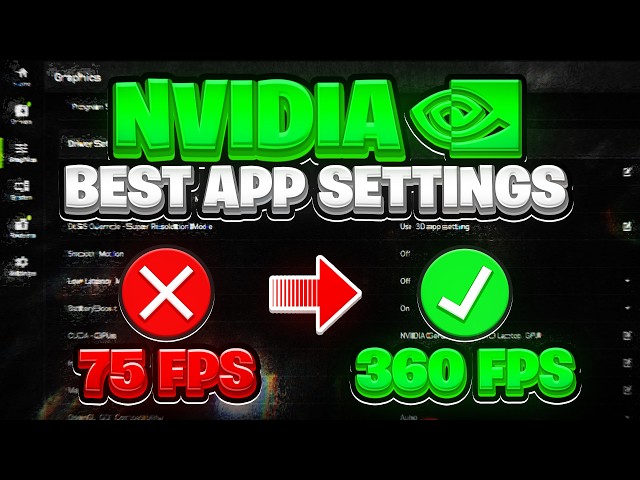 BEST NVIDIA App Settings For GAMING! 🔧(Boost FPS & Zero Delay)
