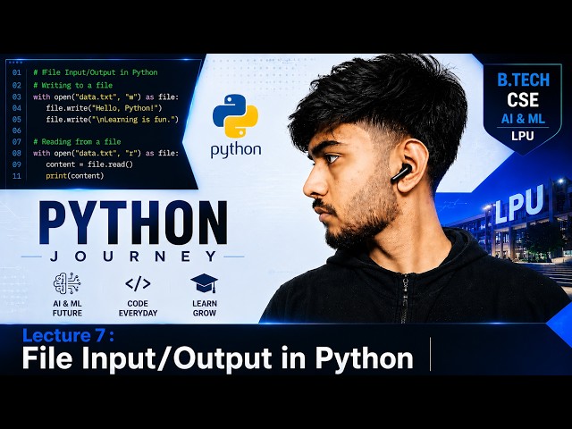 Lecture 7 : File Input/Output in Python