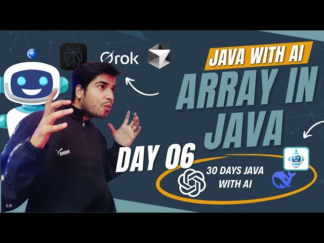 Day 6 || Array in JAVA || Types of Arrays (1D, 2D, 3D, Jagged) | Java With Ai