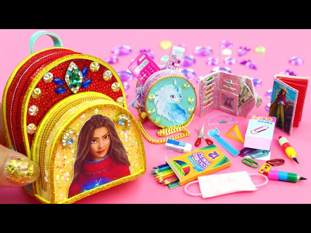 DIY Miniature Raya School Supplies ~ Backpack, Notebook, Colour Pencils