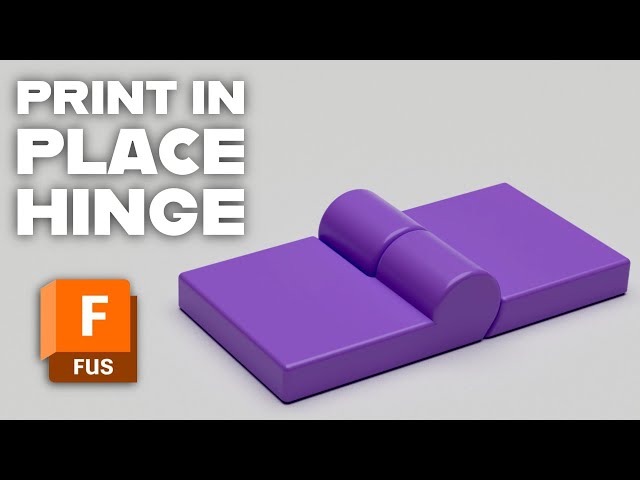 Fusion Print-in-Place Hinge Tutorial (No Supports) for 3D Printing