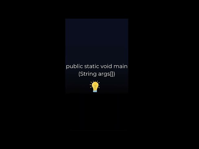 Java Main Method Explained in 40 Seconds | Java Shorts