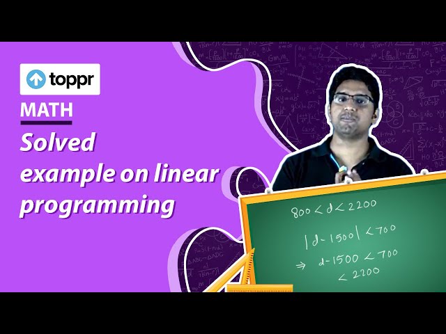 Linear inequations | Solved example on linear programming | Class 9 Maths
