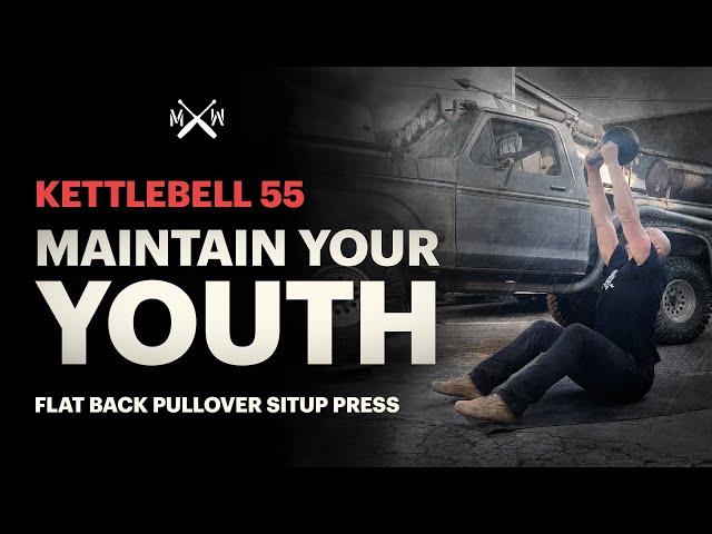 Maintain Youthful Characteristics - GET-UP Training - Kettlebell 55 Flat Back Pullover Situp Press