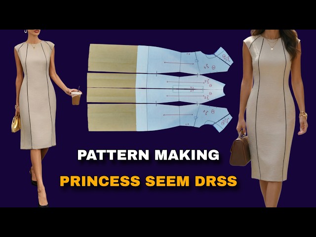 The Secret to a Perfect Fit | 9-Panel Dress Pattern Drafting Secrets with Dropped Sleeves