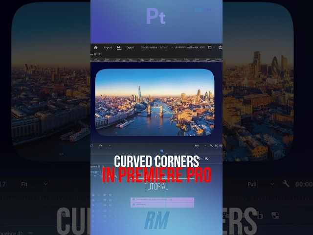 Curved Corners in Premiere Pro Tutorial #premiereprotutorial