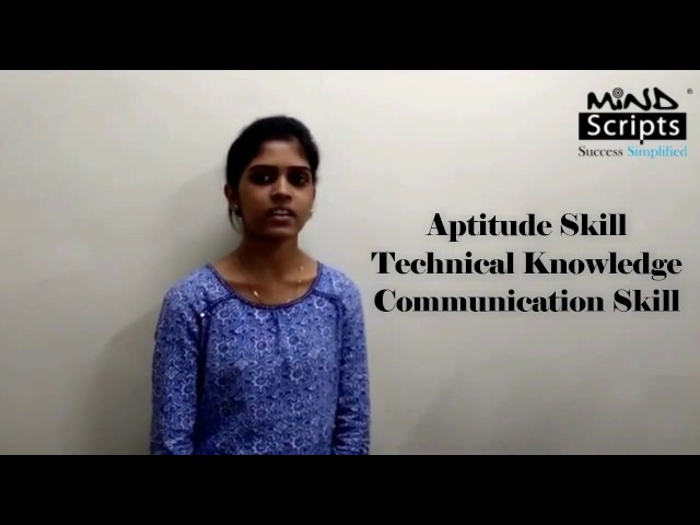 Anuja More from PCCOE placed with TechMahindra via MindScripts